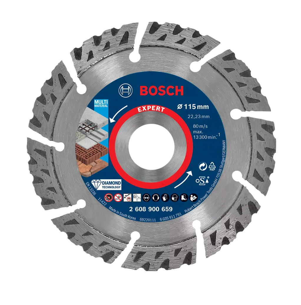Disco De Desbaste Bosch Expert For Metal - 180 Mm, Grano A 30 T BF - Para Cortar Y Desbastar Metal Con Amoladora Angular