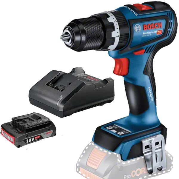 Rotomartillo  PEQUEÑO GIGANTE 1/2″ Bosch GSB 185-LI, con 1 batería, maletín y 23 ACC