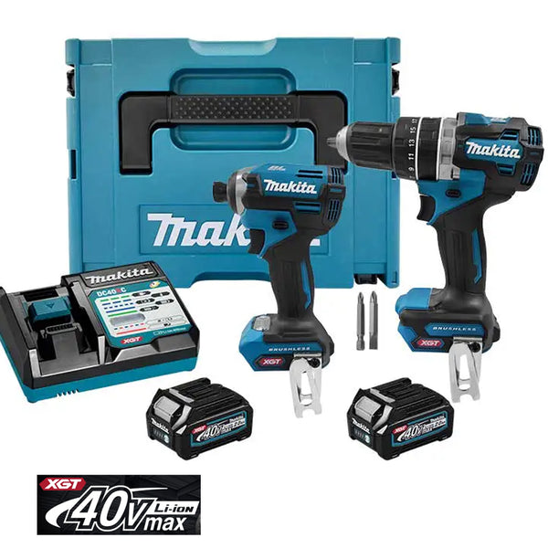 Combo Atornillador de Impacto Brushless 40V Makita + Rotomartillo