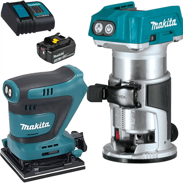 Combo Router Lijadora 18v Makita