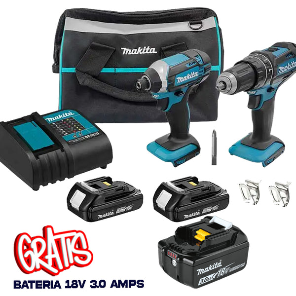 Rotomartillo Atornillador 18V Makita DLX2131SY + Baterias