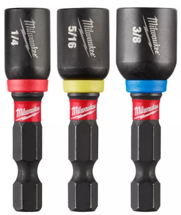 Juego 3 adaptadores hexagonales 1/4  MilwaukeeTool 49-66-4561