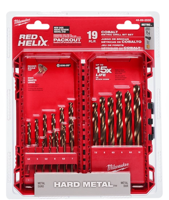 Juego de brocas de cobalto métricas  MilwaukeeTool 48-89-2530