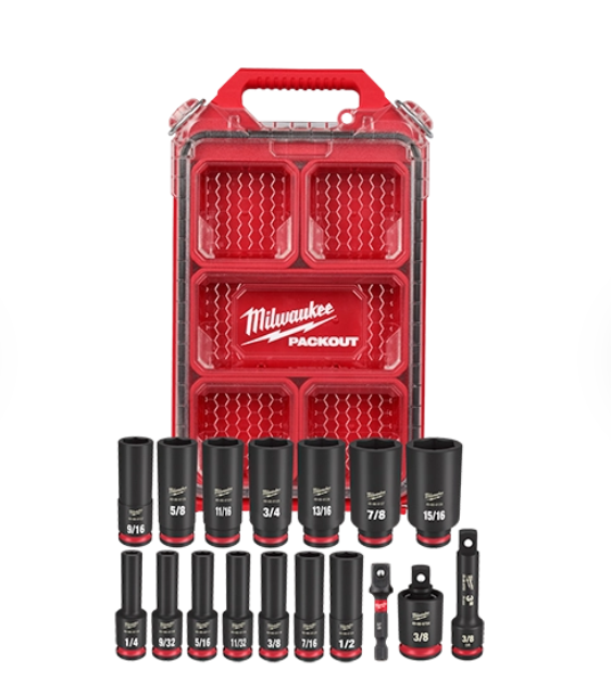 Set de Dados SHOCKWAVE Impact Duty de 3/8" Dr 17 piezas  MilwaukeeTool 49-66-6800