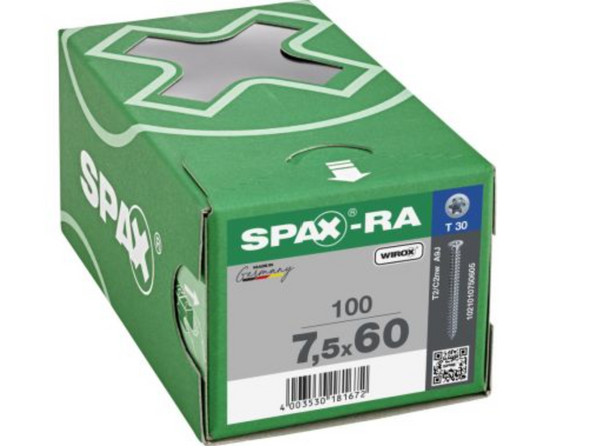 Spax R-A de fijación en concreto, sin taquete 7,5 x 60 mm T 30