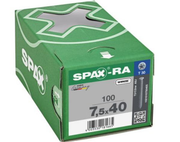 Spax R-A de fijación en concreto, sin taquete 7.5 x 40 mm T 30