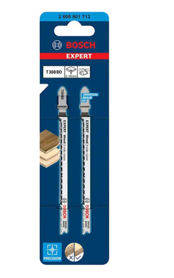 Hoja de sierra de calar T 308 BO EXPERT 'Wood 2-side clean'