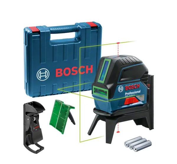 Nivel Láser Profesional Bosch GCL2-15G 15 mts Líneas Cruzadas