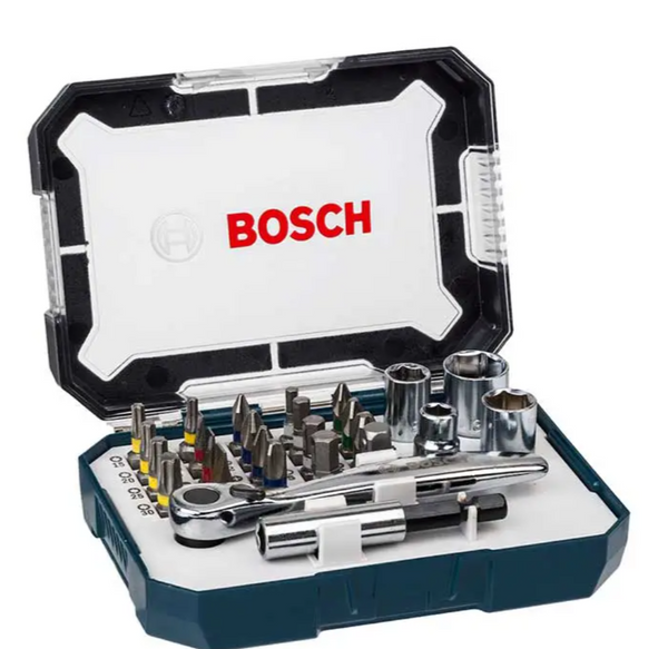 Set de puntas para atornillar Bosch con soporte magnético universal y matraca