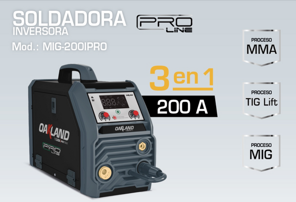 Soldadora Inverter Multiprocesos Industrial 3en1  200 amps 110/220