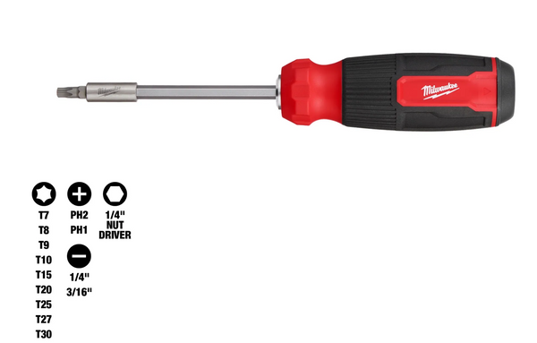 Destornillador 14 en 1 con múltiples brocas TORX 48-22-2907  MilwaukeeTool