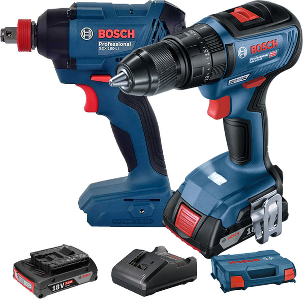 Combo Bosch 18v Rotomartillo sin carbones Atornillador con carbones