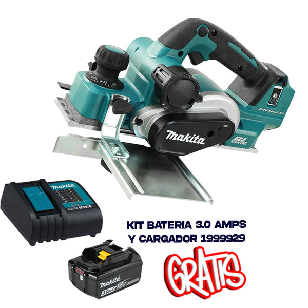 Cepillo Inalámbrico Brushless Makita DKP181ZU 3 1/4" 18 V