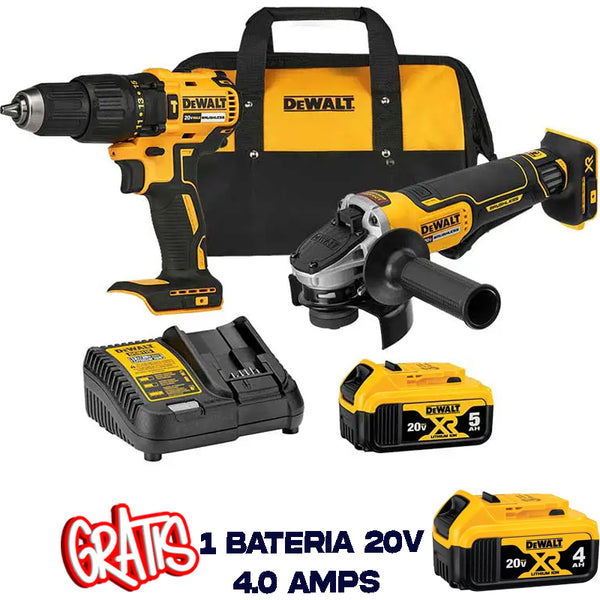 Combo Rotomartillo Dewalt Brushless + Miniesmeril XR  DCK248P1-B3