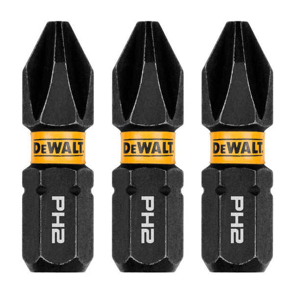 DEWALT Phillips n.° 2 Flextorq, paquete de 3, 1 pulgada DWAF1PH2IR3