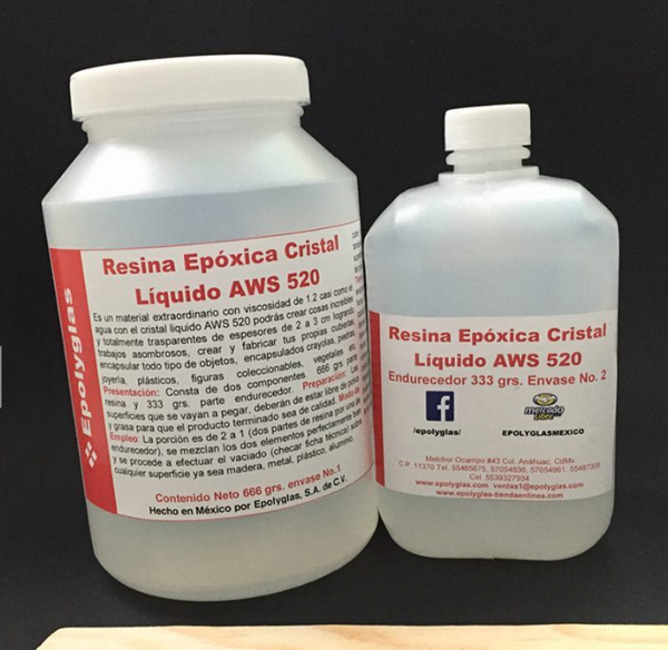1Kg Resina Resina Epóxica Cristal Líquido AWS 520